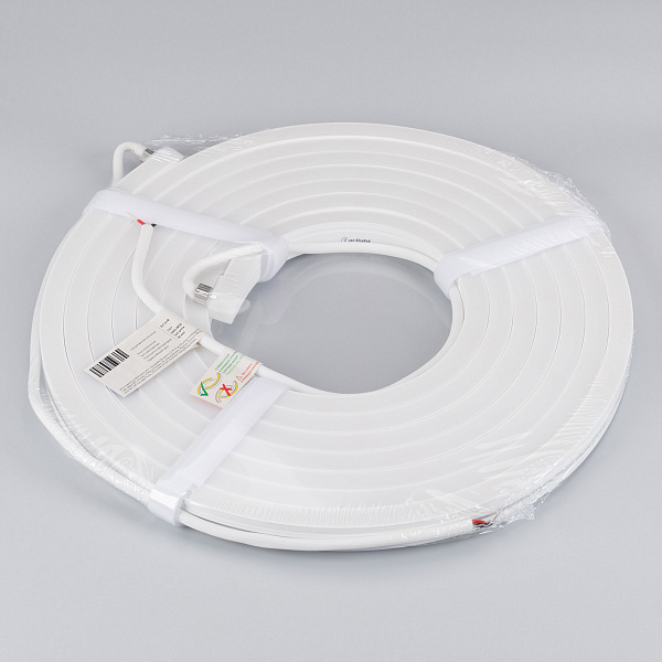 Светодиодная лента герметичная MOONLIGHT-SIDE-A140-12x17mm 24V Warm3500 (9.6 W/m, IP67, 5m, wire x2) (Arlight, Вывод кабеля боковой) Lednikoff