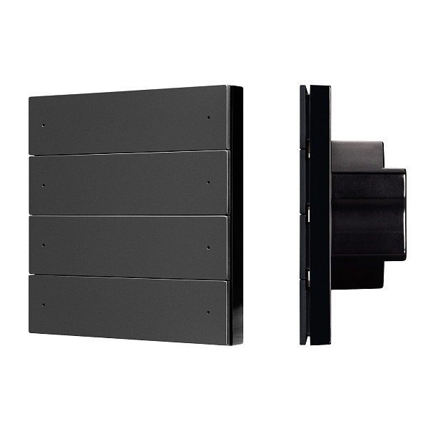 INTELLIGENT ARLIGHT Кнопочная панель SMART-DMX512-801-22-8G-8SC-DIM-IN Black (230V, 2.4G) (IARL, IP20 Пластик, 5 лет) Lednikoff