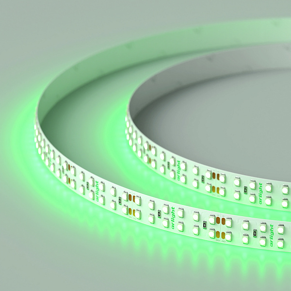 Светодиодная лента RT 2-5000 24V Green 2x2 (3528, 1200 LED, LUX) (Arlight, 19.2 Вт/м, IP20) Lednikoff