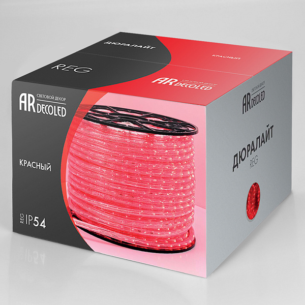 Дюралайт ARD-REG-FLASH Red (220V, 36 LED/m, 100m) (Ardecoled, Закрытый) Lednikoff