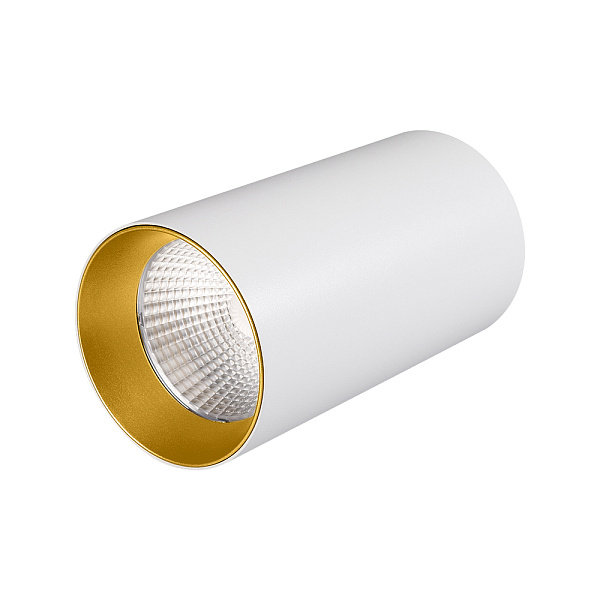 Светильник накладной SP-POLO-R85-1-15W Warm White 40deg (White, Gold Ring) (Arlight, IP20 Металл, 3 года) Lednikoff