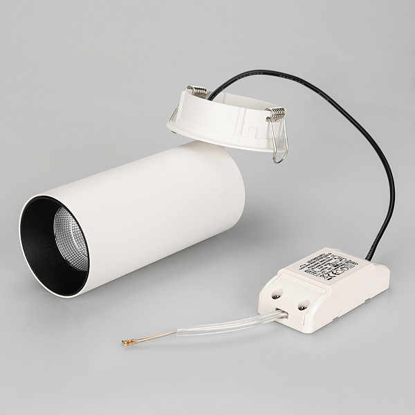 Светильник SP-POLO-BUILT-R65-8W White5000 (WH-BK, 40 deg) (Arlight, IP20 Металл, 3 года) Lednikoff