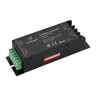 Декодер ARL-7022-DMX (12-24V, 1x25A, DMX512) (Arlight, IP20 Металл, 3 года) Lednikoff