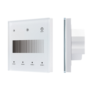 INTELLIGENT ARLIGHT Сенсорная панель SMART-DALI-301-11-1G-4SC-DT6 Белая (230V, встраиваемая, 2.4G) (IARL, IP20 Пластик, 5 лет) Lednikoff