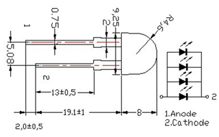 Светодиод ARL-10080UBC4-80 (Arlight, 10мм (круглый)) Lednikoff