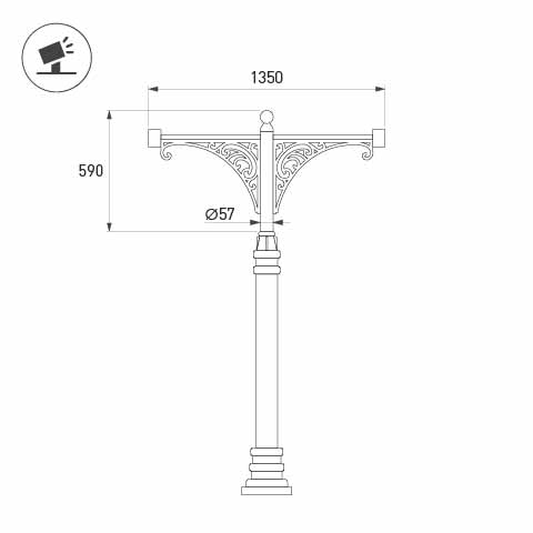Кронштейн OXOR-SB5-2 BLACK (Arlight, Сталь) Lednikoff