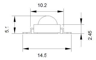 Мощный светодиод ARPL-1W3W-EPL42 Red IR660 (Arlight, Emitter) Lednikoff