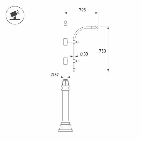 Кронштейн OXOR-SB3-1 BLACK (Arlight, Сталь) Lednikoff