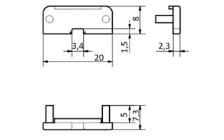 Заглушка SURFACE-GREY глухая (Arlight, Пластик) Lednikoff