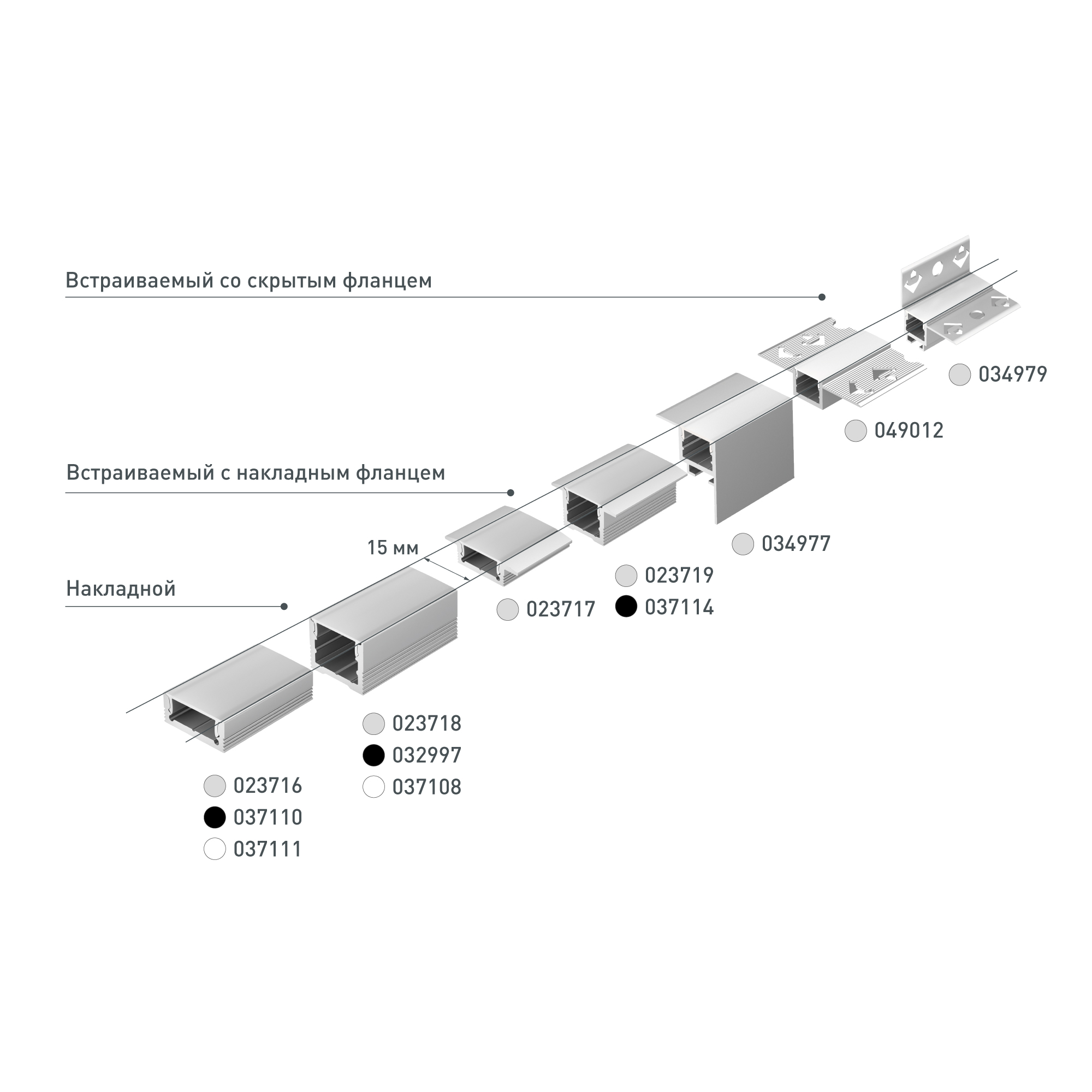 Профиль SL-SLIM-H13M-2000 WHITE (Arlight, Алюминий) Lednikoff