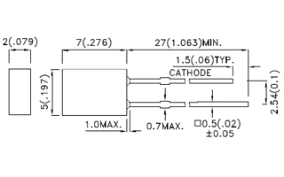 Светодиод ARL-2507UWC-1.2cd (Arlight, 2x5мм (прямоугольный)) Lednikoff