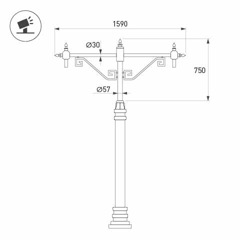Кронштейн OXOR-SB4-2 BLACK (Arlight, Сталь) Lednikoff