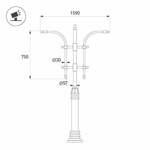 Кронштейн OXOR-SB3-2 BLACK (Arlight, Сталь) Lednikoff