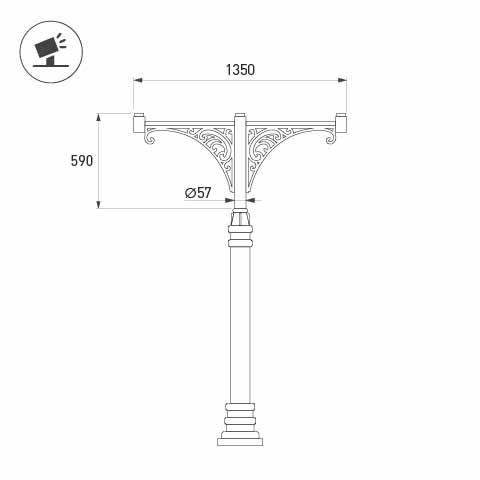 Кронштейн OXOR-SB5-3 BLACK (Arlight, Сталь) Lednikoff