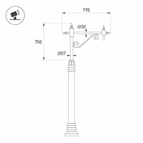 Кронштейн OXOR-SB4-1 BLACK (Arlight, Сталь) Lednikoff