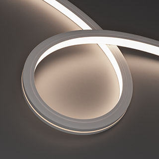 Светодиодная лента герметичная MOONLIGHT-PRO-TOP-X320-20x20mm 48V White6000 (10 W/m, IP67, 30m, wire x2) (Arlight, Вывод боковой, 7 лет)