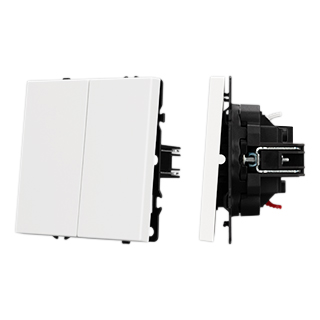 ARL NOBE Выключатель звонковый 2 кл софт-тач белый кварц SWT-MKR2-SFPL-WH (250V, 10A) (Arlight, -) Lednikoff