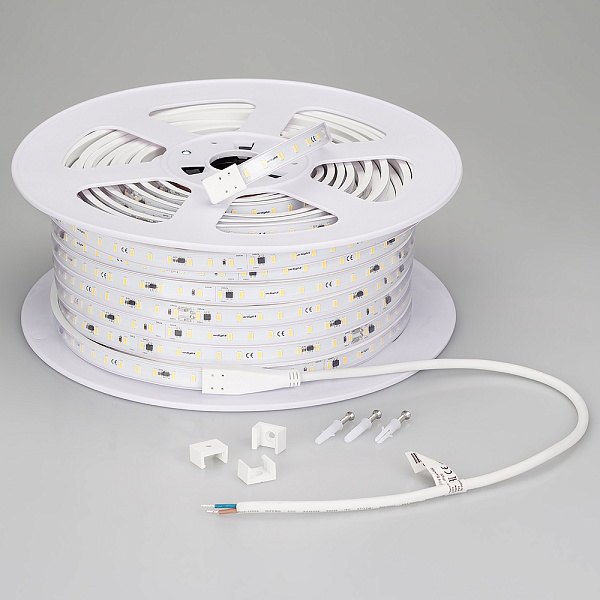 Светодиодная лента ARL-50000PC-220V White6000 (3056, 72 LED/m, IP65) (Arlight, 14 Вт/м, IP65) Lednikoff