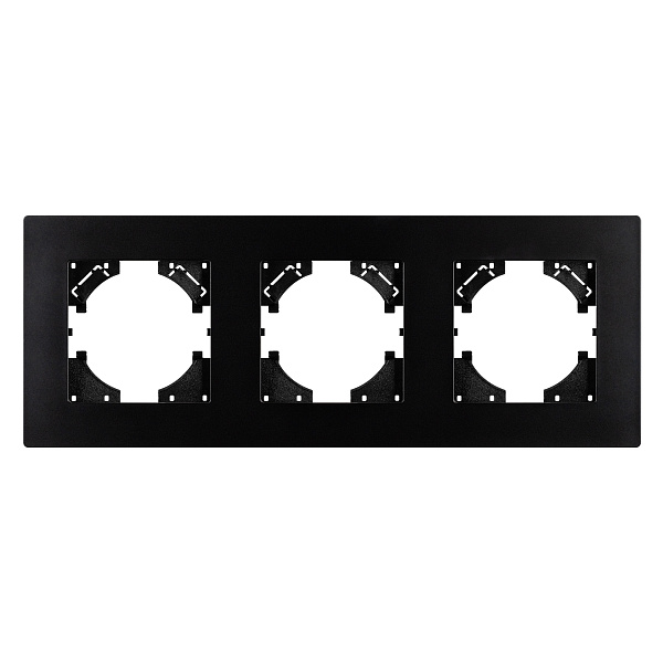 Рамка пластиковая FRM-PERIO-PL-3-BK (Arlight, -) Lednikoff