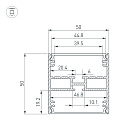 Профиль LINE-5050-DUAL-3000 ANOD (Arlight, Алюминий) Lednikoff