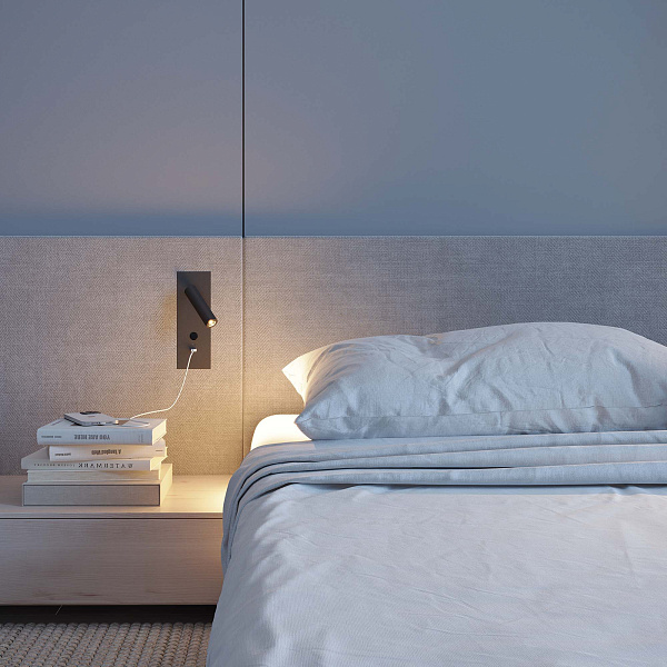 Светильник SP-BED-CHARGE-BUILT-S80x230-3W Warm3000 (WH, 20 deg, 230V, USB-A, USB-C) (Arlight, IP20 Металл, 3 года) Lednikoff
