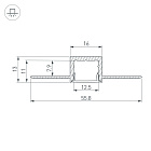 Профиль SL-LINIA16-FANTOM-2000 ANOD (Arlight, Алюминий) Lednikoff
