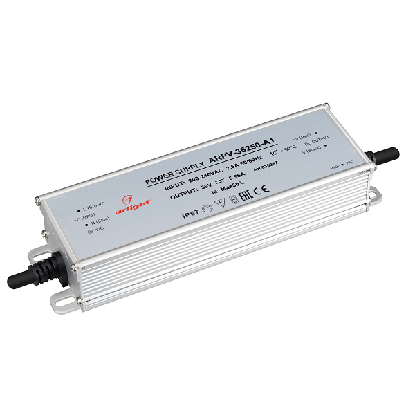 Блок питания ARPV-36250-A1 (36V, 6.95A, 250W) (Arlight, IP67 Металл, 3 года) Lednikoff