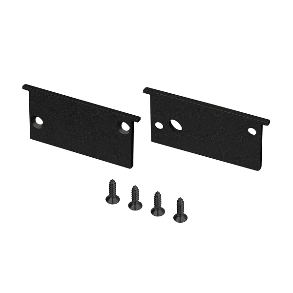 Комплект заглушек SL-BEVEL-W32-F BLACK (Arlight, Алюминий) Lednikoff
