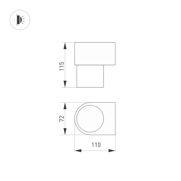 Светильник SP-SPICY-WALL-S115x72-6W Day4000 (WH, 40 deg) (Arlight, IP20 Металл, 3 года)
