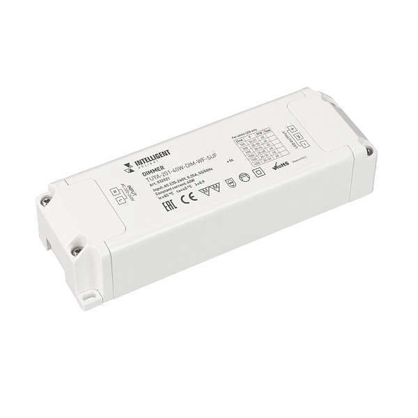 INTELLIGENT ARLIGHT Диммер TUYA-201-40W-DIM-WF-SUF (230V, 433MHz, 700-1200mA) (IARL, -) Lednikoff