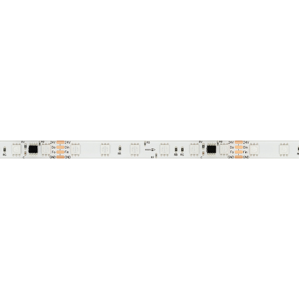 Светодиодная лента герметичная SPI-SE-B60-10mm 24V RGB-PX6-BPT (12 W/m, IP65, 5060, 5m) (Arlight, бегущий огонь) Lednikoff