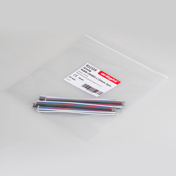 Шлейф RGBW-20AWG-L120mm-5pin (Arlight, -) Lednikoff