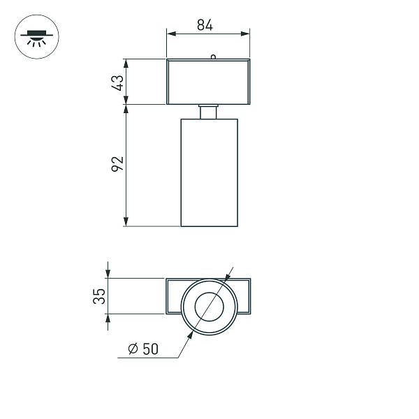Светильник MAG-SPOT-45-R85-3W Day4000 (BK, 20 deg, 24V) (Arlight, IP20 Металл, 5 лет)