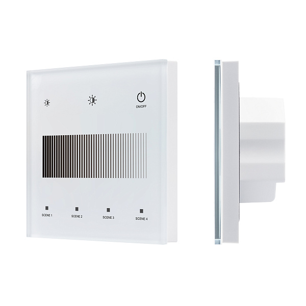 INTELLIGENT ARLIGHT Сенсорная панель SMART-DALI-301-11-1G-4SC-DIM-IN White (BUS/24V, Touch, 2.4G) (IARL, IP20 Пластик, 5 лет) Lednikoff