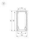 Профиль LINE-1019-2000 ANOD (Arlight, Алюминий) Lednikoff