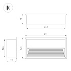 Светильник встраиваемый LTD-RIBONIK-S271x136-10W Day4000 (Черный, 50 deg, 230V) (Arlight, IP65 Металл, 5 лет) Lednikoff