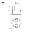 Светильник MS-ATLAS-BUILT-R72-20W Warm3000 (BK-BK, 30 deg, 230V) (Arlight, IP20 Металл, 5 лет) Lednikoff