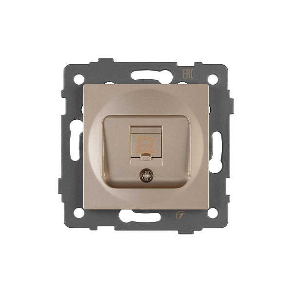 Механизм компьютерной розетки SCT-MPC1-PL-GD-V (RJ-45, CAT6) (Arlight, -) Lednikoff