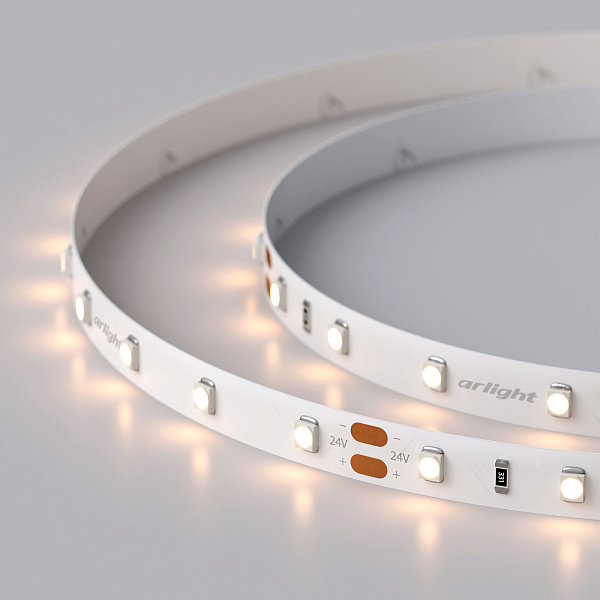 Светодиодная лента RT 2-5000 24V Warm3000 (3528, 300 LED, LUX) (Arlight, 4.8 Вт/м, IP20) Lednikoff