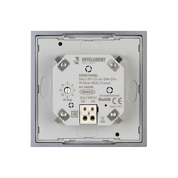 INTELLIGENT ARLIGHT Кнопочная панель DALI-201-23-4G-DIM-DT6-IN Silver (BUS, Frame) (IARL, IP20 Металл, 3 года) Lednikoff