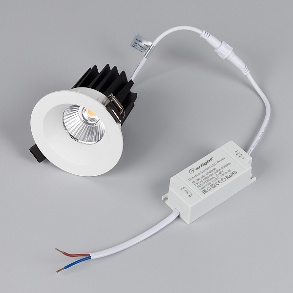 Светильник MS-ATOLL-BUILT-R86-10W Warm3000 (WH, 36 deg, 230V) (Arlight, IP54 Металл, 5 лет) Lednikoff