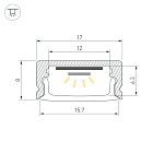 Профиль LINE-1708-2000 ANOD BLACK (Arlight, Алюминий) Lednikoff