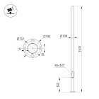 Опора фланцевая OXOR-OK1-D108-L3500 (BK) (Arlight, Сталь) Lednikoff