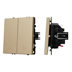 Механизм выключателя управления шторами SWT-NOBE-MKR2-SFPL-GD (230V, 10A) (Arlight, Золотой песок)