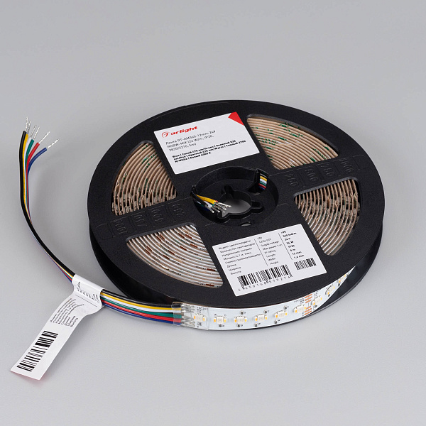 Светодиодная лента RT-AM360-12mm 24V RGBW-MIX (24 W/m, IP20, 2835/2210, 5m) (Arlight, -) Lednikoff