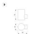 Светильник LGD-RAY-WALL-R46-3W Warm3000 (GR, 24 deg, 230V) (Arlight, IP65 Металл, 3 года) Lednikoff