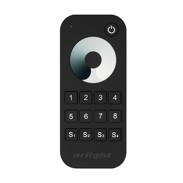 Пульт SMART-R24-DIM Black (8 зон, 2.4G) (Arlight, IP20 Пластик, 5 лет) Lednikoff