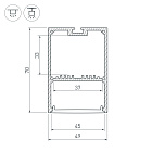 Профиль с экраном SL-LINE-4970-2500 WHITE+OPAL (Arlight, Алюминий) Lednikoff