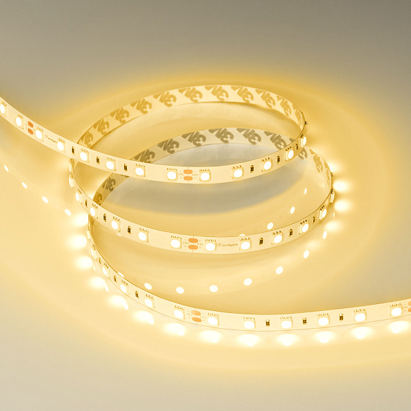 Светодиодная лента RT-B60-10mm 24V Yellow (14.4 W/m, IP20, 5060, 5m) (Arlight, 14.4 Вт/м, IP20) Lednikoff