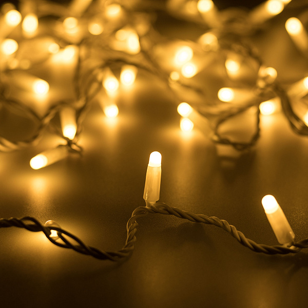 Светодиодная гирлянда ARD-STRING-CLASSIC-10000-WHITE-100LED-MILK-PULSE Warm (230V, 7W) (Ardecoled, IP65) Lednikoff